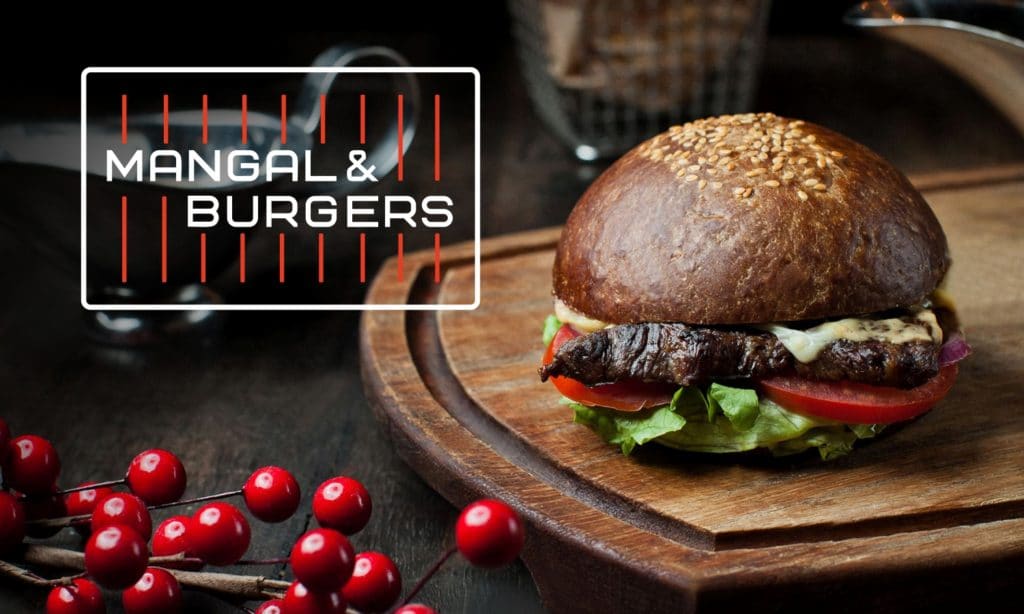 Логотип и фирменный стиль для сети ресторанов Mangal&Burgers